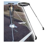 Wzmazingly Support De Conduit De Cheminée, Résistant Au Vent Kit De Support De Toiture, Avec Vis De Fixation, Support De Conduit De Poêle En Acier Inoxydable(Diameter 21.5cm)