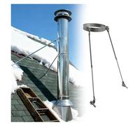 Wzmazingly Supports De Cheminée Pour Toitures/Murs/Sols, Résistants Au Vent Kit De Support Pour Tuyaux De Poêle À Cheminée, Stabilité Améliorée, Vis De Fixation Incluses(Diameter 21cm)