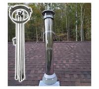 Wzmazingly Supports De Cheminée Pour Toitures/Murs/Sols, Résistants Au Vent Kit De Support Pour Tuyaux De Poêle À Cheminée, Stabilité Améliorée, Vis De Fixation Incluses(Diameter 11cm)