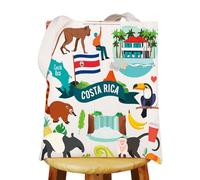 WZMPA Costa Rica Sac fourre-tout de vacances Costa Rica Cadeau de voyage Costa Rica National Croyance Sac à bandoulière pour les touristes du Costa Rica, Costa Rica Tg, Large