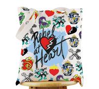 WZMPA Descendants Sac fourre-tout réutilisable pour fans de Jay & Mal, Rebel at Heart Tg, medium