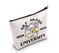 WZMPA K-Pop SKZ Trousse de Maquillage K-Pop Band Cadeau pour Les Fans de Groupe coréen avec Fermeture éclair