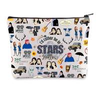 WZMPA Lorelai and Rory Fans Trousse à maquillage Gilmore TV Show Gifts I'd Rather Be in Stars Hollow Makeup Pouch Bag Luke's Diner Merchandising, Étoiles creuses, Coupe :