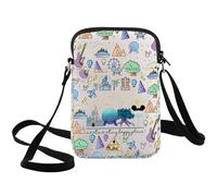 WZMPA Magical Castle Park Sac à bandoulière Motif souris Snacks Cadeau Look How She Lights Up The Sky Sac à bandoulière, At My Happy Place Cb, medium