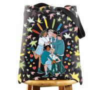 WZMPA Nick and Charlie Sac fourre-tout en toile pour garçons inspiré de l'amour Nick & Charlie Sac à bandoulière pour les fans de séries TV, Hearts Bl Tg, Large