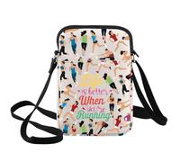 WZMPA Sac à bandoulière pour fille - Cadeau idéal pour la course à pied - « Life Is Letter When You're Running », When You're Running Cb, medium