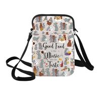 WZMPA Sac à bandoulière Souris Remy Rat Chef Cadeaux Good Food Is Like Music You Can Taste Messenger Bag Remy Merchanddise, Good Food Music Cb, medium