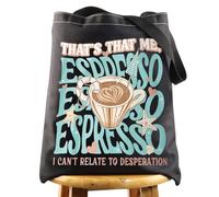 WZMPA Sac fourre-tout expresso avec paroles de chanson pour fans de chanson « That's That Me » Espresso Sac à bandoulière pour chanteur Concert Merch (Espresso Bl TG)