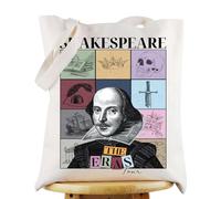WZMPA Shakespeare Sac fourre-tout pour fans de théâtre Shakespeare Cadeau The Shakespeare Tour Sac à bandoulière Shakespeare Merchandising, Shakespeare Tg, medium