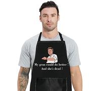 WZMPA Tablier de cuisine Ramsay Chef Hell Cooking Gifts My Gran Could Do Better And She's Dead Ramsay Tablier pour ami famille, Tablier My Gran Dead, Medium