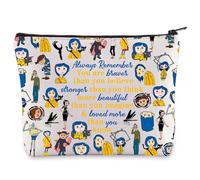 WZMPA Trousse à maquillage avec fermeture éclair pour fans de film de dessin animé « You are Braver Stronger Smarter Than You Think », Always Co-raline F, Coupe :