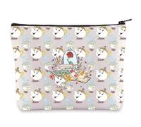 WZMPA Trousse à maquillage humoristique avec inscription « Mrs Potts & Chip » - Cadeau idéal pour les amateurs de Mme Potts - Cadeau idéal pour les amateurs de cadeaux avec inscription « Be Our Guest