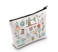 WZMPA Trousse de maquillage amusante à coudre pour machine à coudre, outils de couture, pochette à fermeture éclair, cadeau pour couturière, Outils de couture, Coupe :