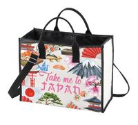 WZMPA Trousse de maquillage de voyage japonaise avec fermeture éclair - Cadeau souvenir du Japon - Cadeau de culture japonaise, Take Japan BG, Coupe :