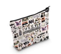 WZMPA Winchester Brothers Trousse à maquillage Sam & Dean Fan Cadeau I Am A Supernaturalaholic Pochette zippée Merch Winchester Brothers, Supernaturalaholic, Coupe :