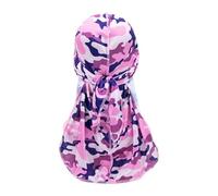 Wzmzjy Bandana Imitation Soie Durag Cap Casque sous-Casque Longue Queue Souple Convient Hommes Femmes Danse Basket Ski Activités, Violet