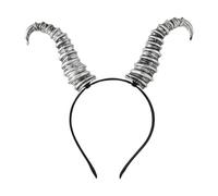 Wzmzjy Bandeau Décoratif En Forme de Mouton pour Déguisement de Diable, Idéal pour La Danse et Les Jeux de Rôle à Halloween, Cornes D'argent