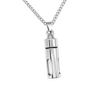 Wzmzjy Collier Pendentif Commémoratif pour Animaux de Compagnie en Acier Inoxydable, Argent