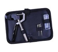 Wzmzjy Kit D'Outils de Réparation Montre Pince Extraction Maillon Bracelet Montre Outil Polyvalent Métal Pochette Rangement Approprié pour Horloger Atelier M, Noir