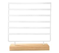 Wzmzjy Organisateur de Bijoux élégant pour Boucles d'oreilles, 144 Trous et 6 Niveaux, Blanc