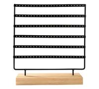 Wzmzjy Organisateur de Bijoux élégant pour Boucles d'oreilles, 144 Trous et 6 Niveaux, Noir