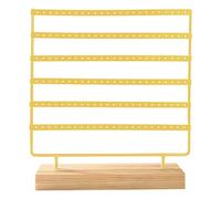 Wzmzjy Organisateur de Bijoux élégant pour Boucles d'oreilles, 144 Trous et 6 Niveaux, Or