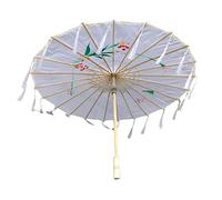 Wzmzjy Parapluie Pliant Chinois Classique en Papier de Soie Huilé pour Les Représentations Théâtrales, Blanche