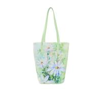 Wzmzjy Sac à Main Femme Tote Léger Multifonction en Nylon avec Motif Fleuri pour Shopping Travail Sortie Cadeau, Vert