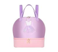 Wzmzjy Sac Ballet Danse Sac à Dos Fille Compartiment Chaussures Détails Séquins Nylon Doux Bretelles Ajustables Fermeture Double Zip Adapté Aux Activités Dan, Mauve Rose