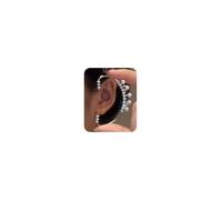 WZNBBOY Lot de 2 boucles d'oreilles en forme de papillon avec strass scintillants - Boucles d'oreilles pendantes sans perçage - Boucles d'oreilles à clip - Dorées et argentées - Pour femme, Strass