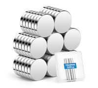 Wzone 10x2mm Aimants en Néodyme, 50 pièces Petit Aimant Mini Terres Rares Aimant pour Réfrigérateur, Tableau Blanc Interactif, Images, Porte, Carte, Modèle, Bricolage