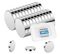 Wzone 20PCS Aimant Neodyme Frigo, 15x3 mm Bricolage Petit Aimant Mini Aimant Réfrigérateur Puissant pour Surfaces Magnétiques Tableau Blanc Carte Calendrier Cuisine