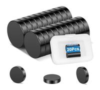 Wzone 20PCS Petits Aimants Noirs, 15x3 mm Aimant Neodyme Frigo puissants Aimants Mini Noir pour Calendrier Tableau Blanc Carte Cuisine Réfrigérateur