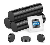 Wzone 30PCS Petits Aimants Noirs, 8x3 mm Aimant Neodyme Frigo puissants Aimants Mini Noir pour Calendrier Tableau Blanc Carte Cuisine Réfrigérateur