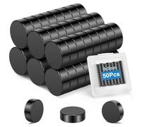 Wzone 50PCS Petits Aimants Noirs, 8x3 mm Aimant Neodyme Frigo puissants Aimants Mini Noir pour Calendrier Tableau Blanc Carte Cuisine Réfrigérateur