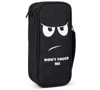 Wzone Trousse à Crayons de Grande capacité avec Organisateur 5 Compartiments pour garçons et Filles, Trousse à Crayons, Organisateur de Bureau, étudiant à l'école et au Bureau, Don't Touch Me