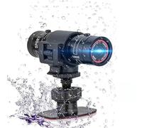 Wzquisite Caméra de casque de moto avec support de poignée - Mini caméra d'action 1080p - Grand angle de 120 ° avec étanche - Pour guidon de voiture, montagne, nature sauvage, enregistreur en plein