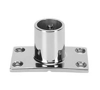 WZSASE 316 Stainless Steel Boat Handrail Base | 1 inch Rectangular Tube Fitting for Ship/Yacht/Inflatable Boat | 90 Degree Polished Hand Rail Mount
