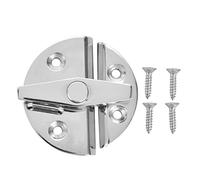 WZSASE 316 Stainless Steel Marine Hinge | Heavy Duty Twist Latch for Boat Doors/Cabinets/Hatches | Round Turn Button Catch with Stopper, 4mm Plate