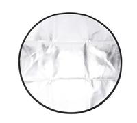 WZSASE 36 inch Fireproof Grill Mat | Heat Tolerant Outdoor Fire Pit Pad for Patio/Deck/Grass | Oilproof Water Under Grill Mat, 92cm Round (Silicone and Aluminum Foil)