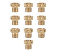 WZSASE Brass Misting Nozzles 10PCS | Multi - Hole Design for Fine Mist & Wide Coverage | Sturdy Water Nozzles for Cooling Systems/Garden Lawn/Particle Control (M16*1.5)