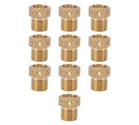 WZSASE Brass Misting Nozzles 10PCS | Multi - Hole Design for Fine Mist & Wide Coverage | Sturdy Water Nozzles for Cooling Systems/Garden Lawn/Particle Control (M20*1.5)
