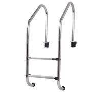 WZSASE Échelle de Piscine en Acier Inoxydable |2 étapes améliorées - Pédale de préhension pour piscines creusées |Échelle Robuste en Acier 304 pour piscines/spas