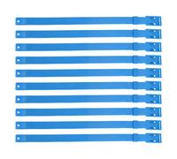 WZSASE Livestock Collar for Goats/Cows/Sheep | 23 inch Adjustable PU Collar for Farm Animal Identification & Health Monitoring | 10 Pack Color Coded Collars (Blue)