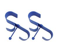 WZSASE Pool Fence Hooks 2PCS | Robust Plastic Wall Hanger for Pool Poles/Hoses/Brushes | No Screws Installation, Non - Oxidizing Tool Organizer