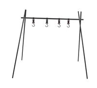 WZSASE Portable Campfire Tripod Grill | Stable Aluminum Alloy Cooking Stand for Outdoor BBQ/Picnic/Backyard | Folding Grill with Hooks & Carry Bag, 15lb Capacity