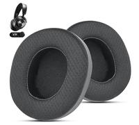 Wzsipod Coussinets de rechange en tissu maille pour casques sans fil Arctis Nova Pro/Arctis Nova Elite (ne conviennent pas à d'autres modèles), coussinets d'oreille avec une épaisseur élevée (noir)