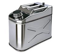 WZSON Réservoir Vertical Jéservoir De Carburant, 304 Jerrican Essence en Acier Inoxydable, Résistant À La Corrosion Et À La Rouille, pour Le Stockage du Vin/De L'essence,10l