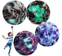 WZTCIBUR Lot de 4 balles de saut Moon Ball Original Spaceballs - Cratère de balle Moonball rebondissante - Produisent un bruit éclatant lors de l'impact - Facile à saisir - Galaxy Flummies pour
