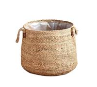 WZTHLF Pots de fleurs pour l’intérieur, paniers de plantation en paille tressée pour le linge et les plantes (grand)